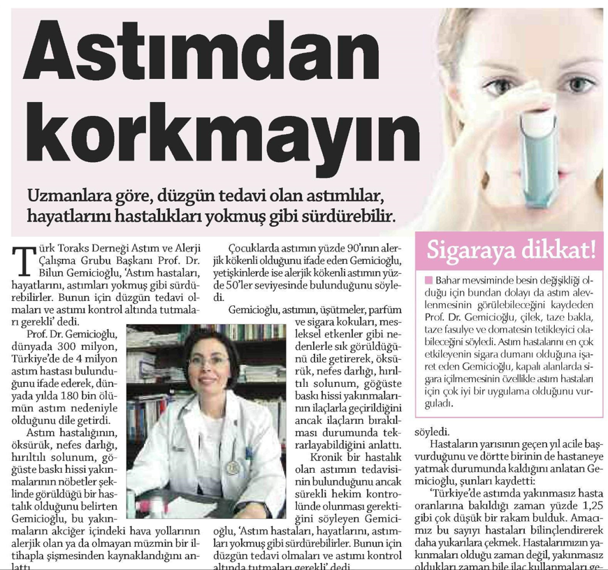 Resim 8. Dünya Astım Günü Basın yansımalarından